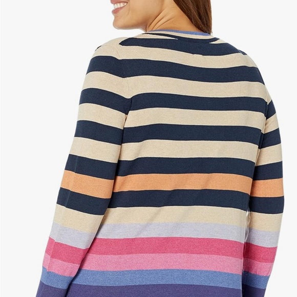 NIC+ZOE Women's Plus Size Jewel Stripes Vital Sweater - Picture 2 of 7